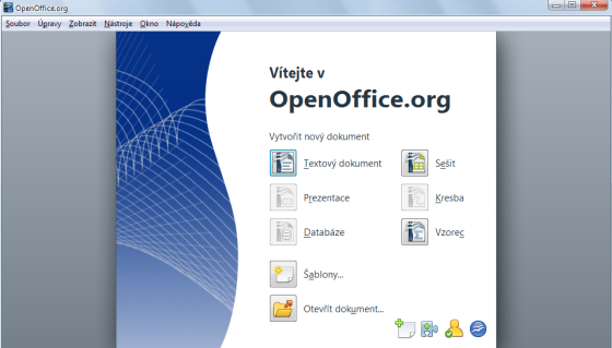 Nabídka programů OpenOffice.org 3.0