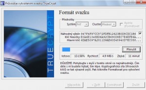 TrueCrypt - formátování USB klíčenky