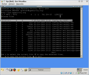 SystemRescueCD - TestDisk - Obnovení smazaných dat