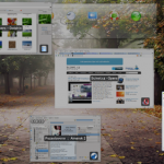 Přehlídka otevřených oken. 3D efekty KWin (openSUSE 11.1)